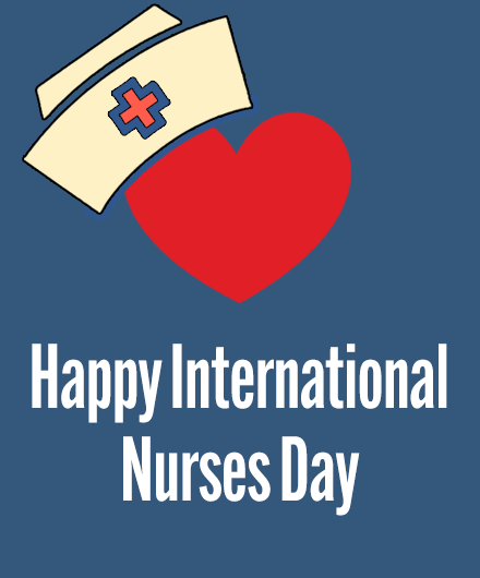 Image of a nurse's cap on a heart for International Nurses Day